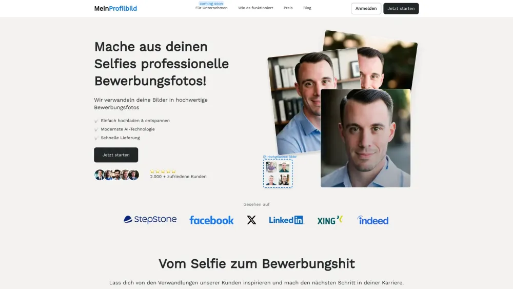 MeinProfilbild Website screenshot