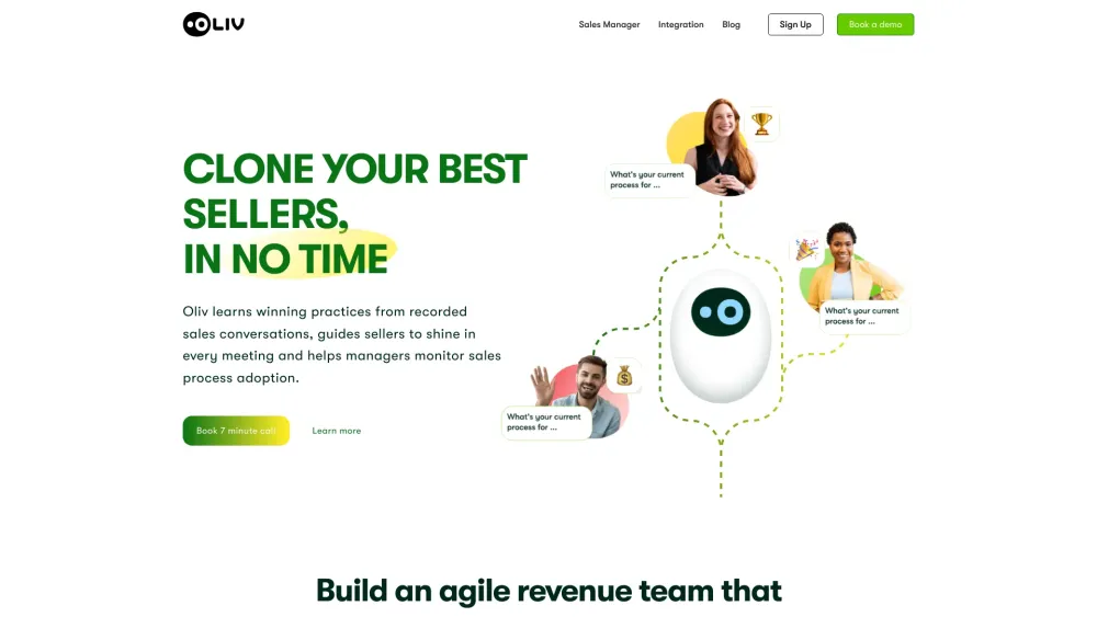 Oliv Website screenshot