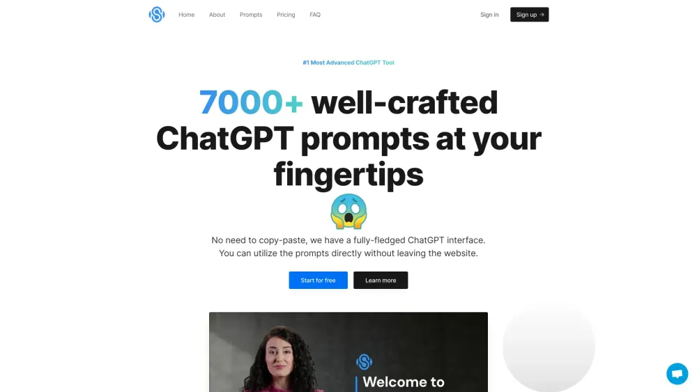 ShortcutsGPT Website screenshot