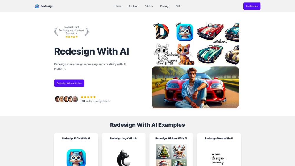 Redesign With AI Website screenshot