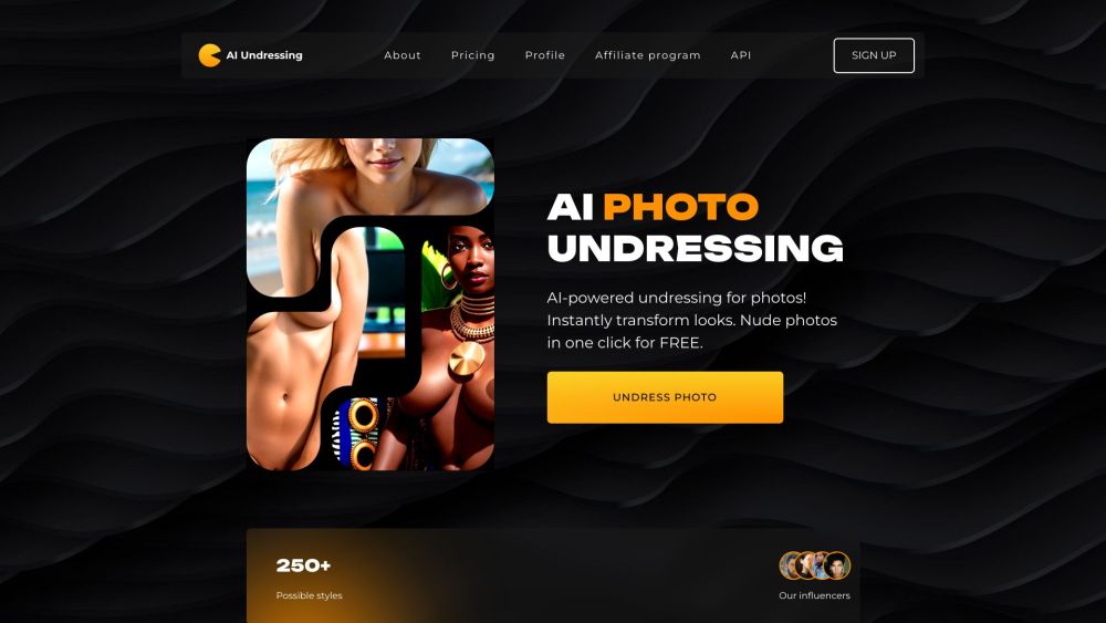 Undress Photo AI Website screenshot