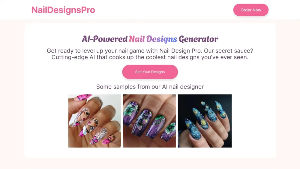 NailDesignPro Website screenshot