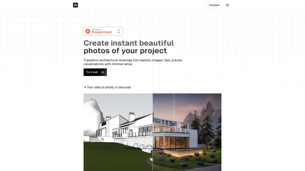 Instant Renders Website screenshot