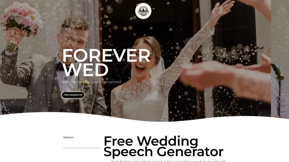 Forever Wed Website screenshot