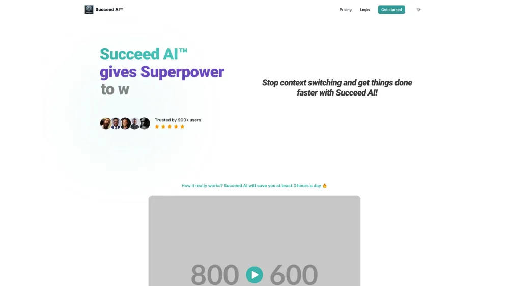 Succeed AI Website screenshot