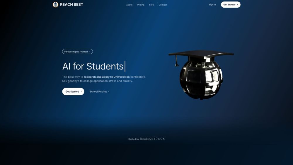 Reach Best - AI for College Apps and Admissions Website screenshot