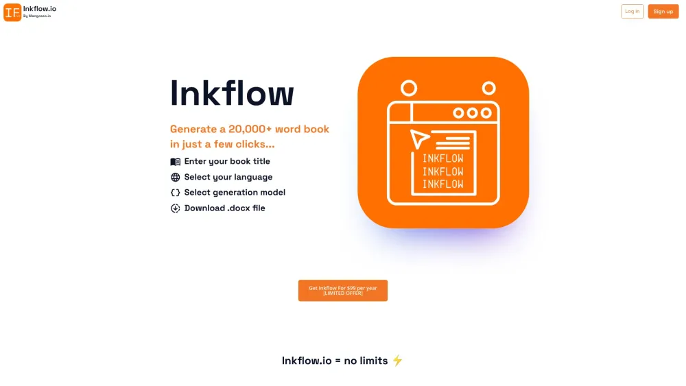 Inkflow Website screenshot