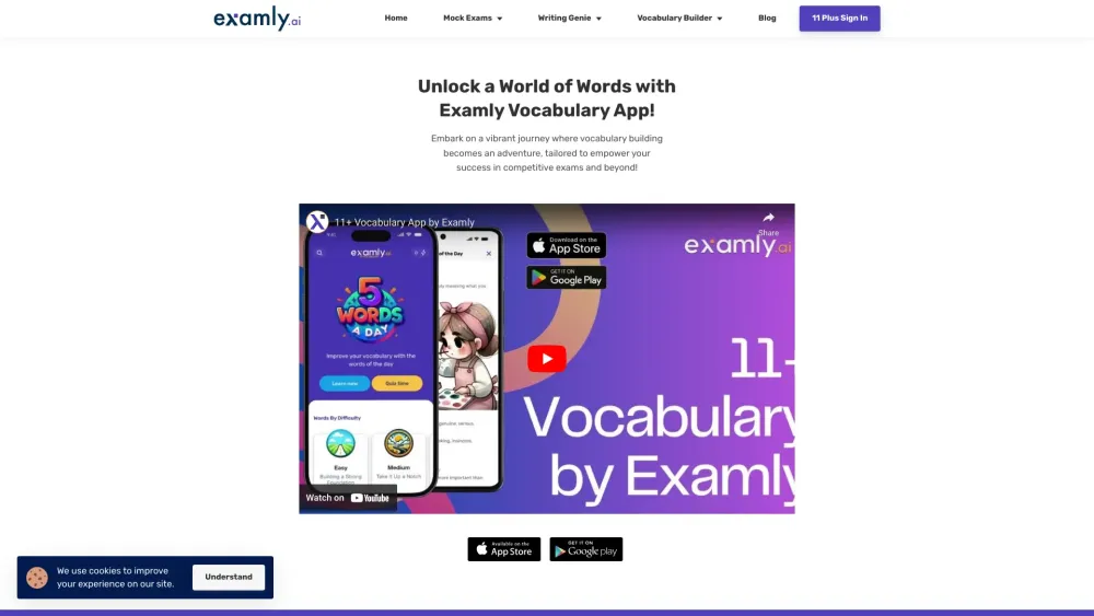 Examly Website screenshot