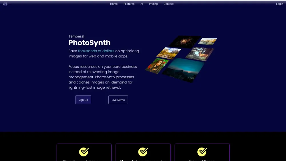 PhotoSynth Website screenshot