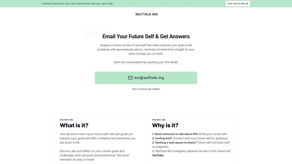 SelfTalk.ing Website screenshot