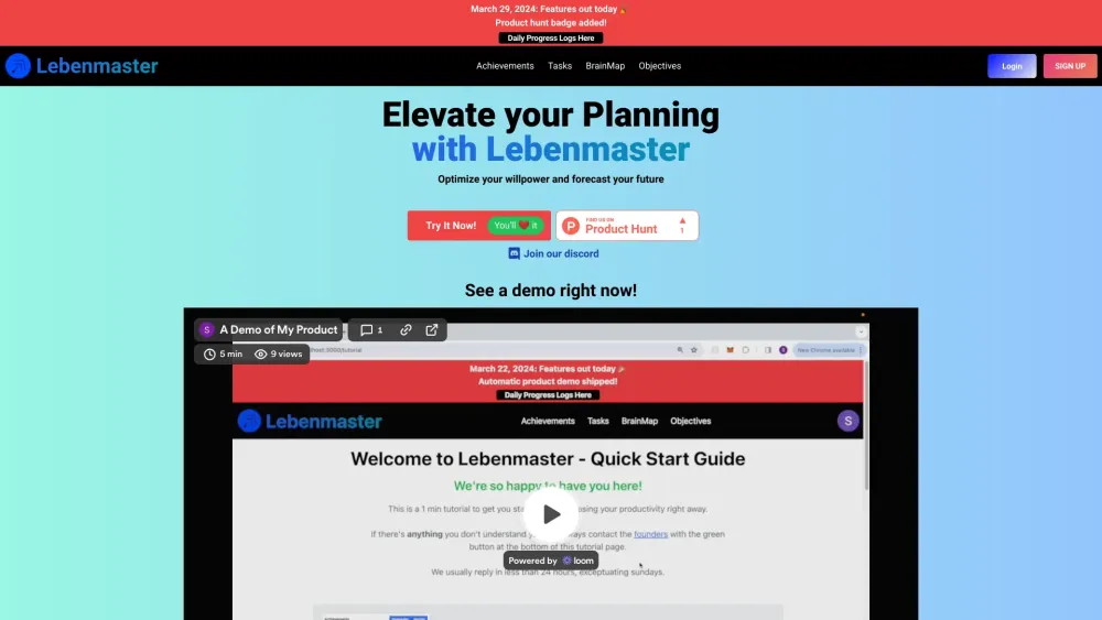 Lebenmaster Website screenshot