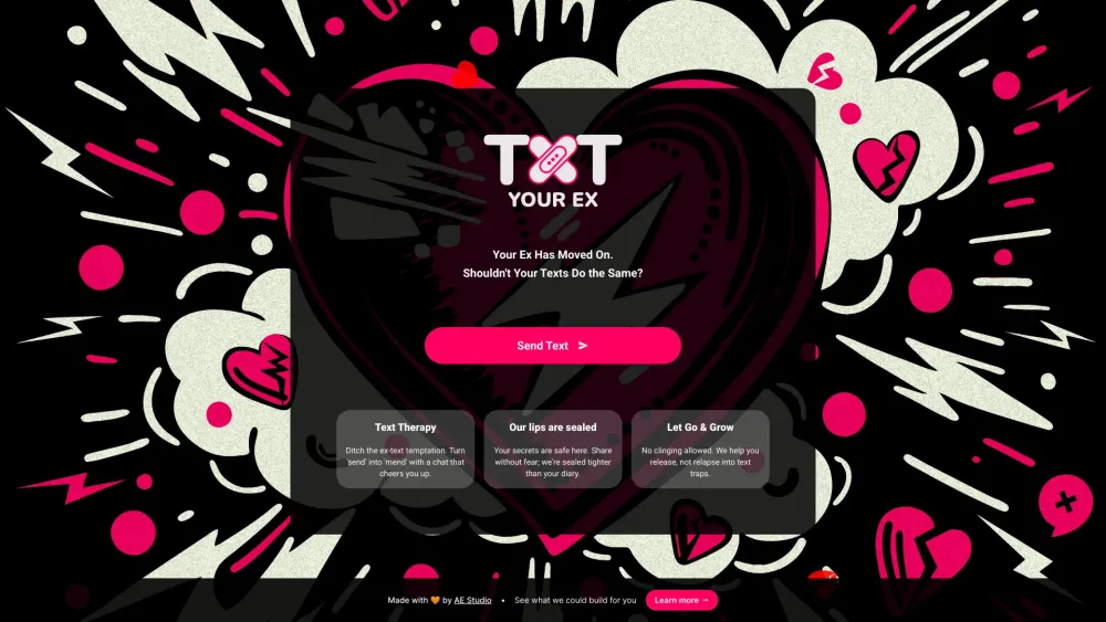 Txt Your Ex Website screenshot