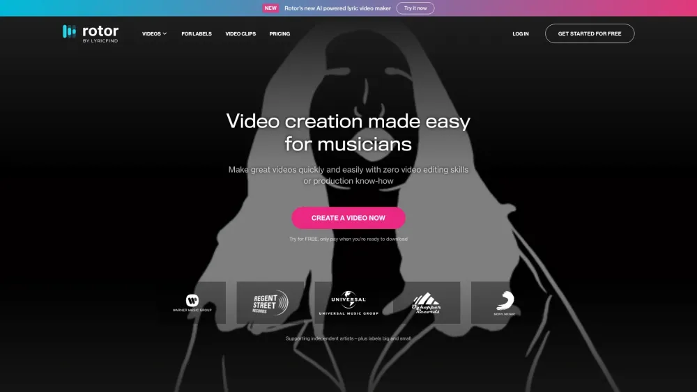 Rotor Videos Website screenshot