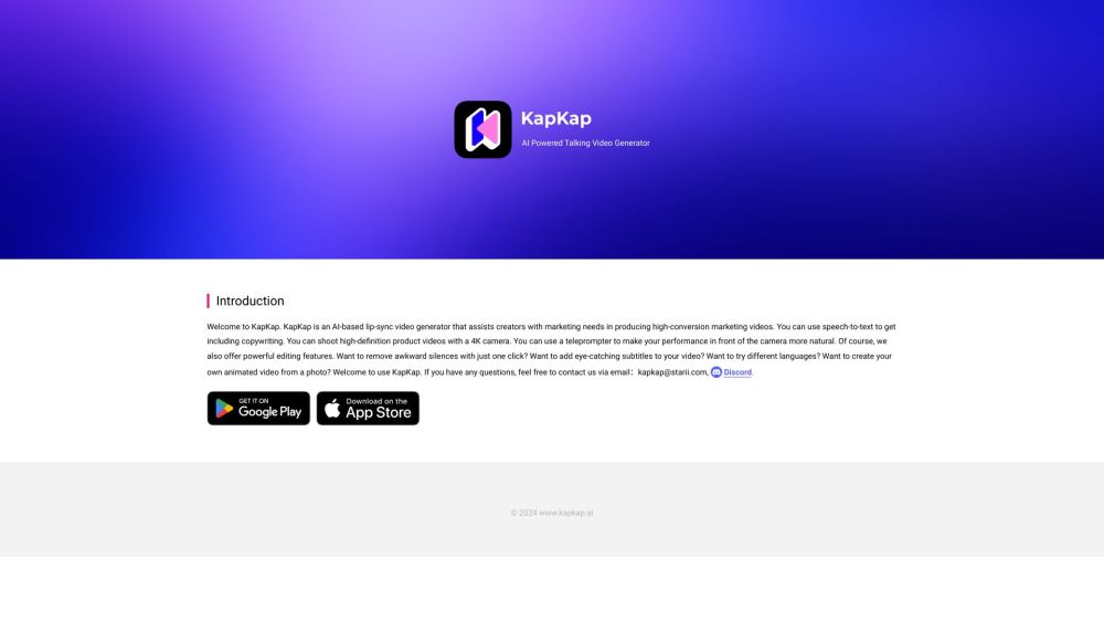 KapKap Website screenshot