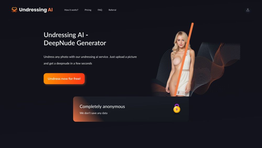 Undressing AI Website screenshot