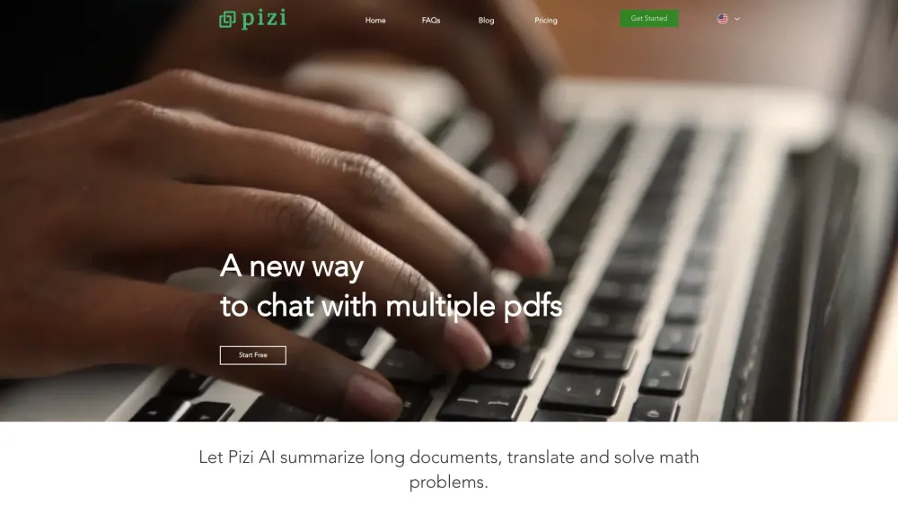 Pizi AI Website screenshot