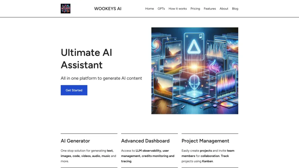 Ultimate AI Assistant Website screenshot