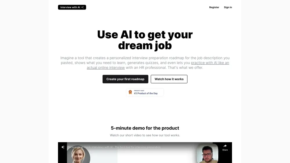 Interview with AI Website screenshot