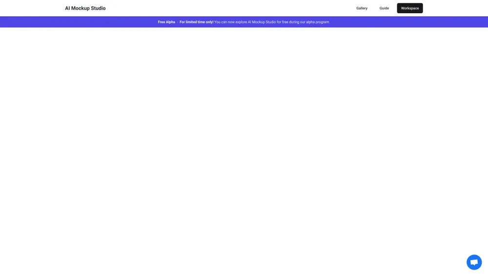 AI Mockup Studio Website screenshot