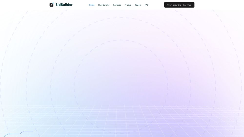 BidBuilder Website screenshot