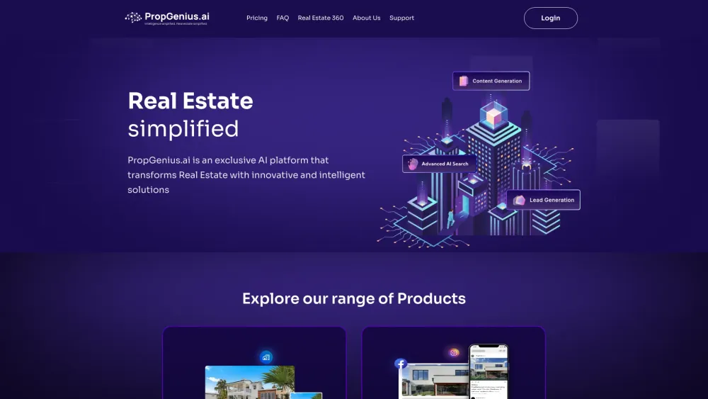 PropGenius.ai Website screenshot