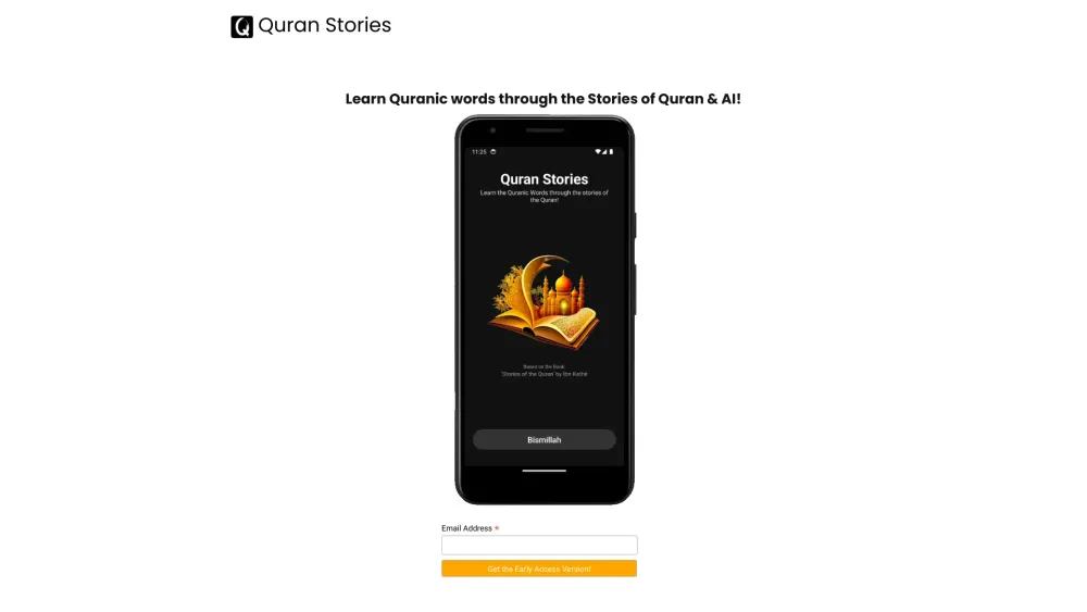 Quran Stories Website screenshot