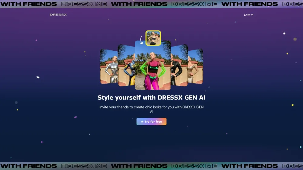 DRESSX GEN AI Website screenshot