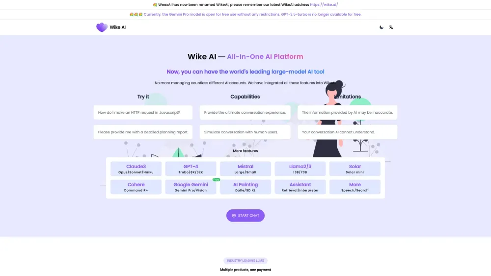 Weex AI Website screenshot