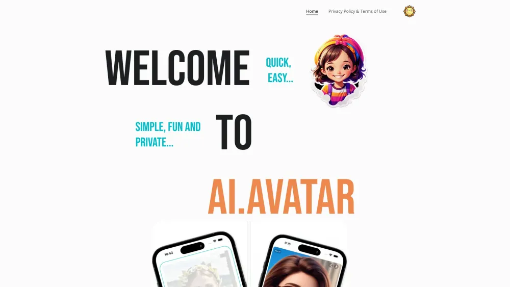 AI Avatar Website screenshot