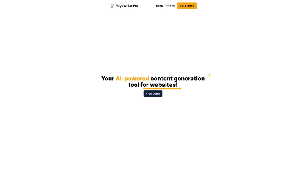 Page Writer Pro Website screenshot