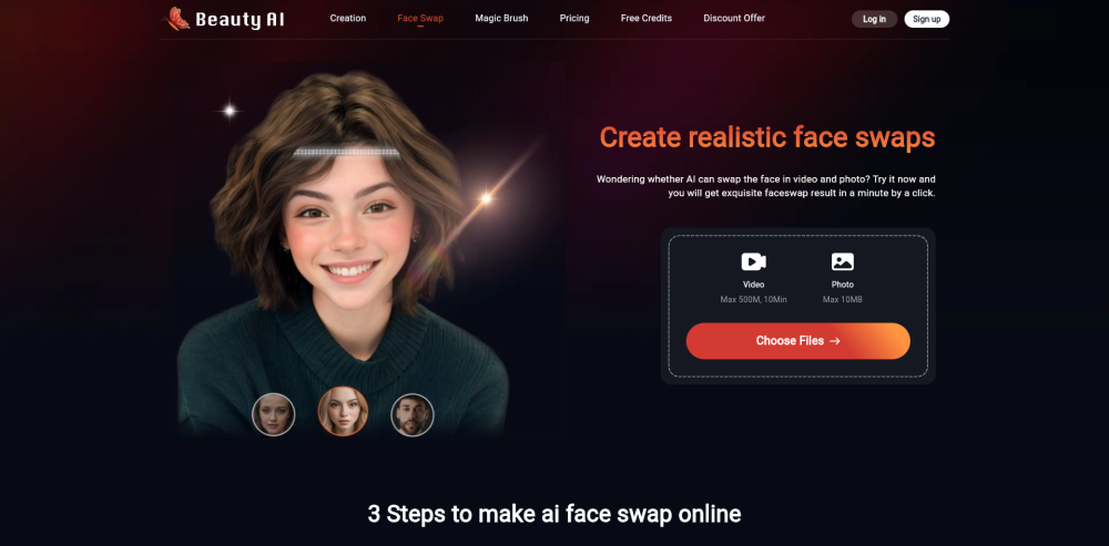 Face Swap AI Website screenshot