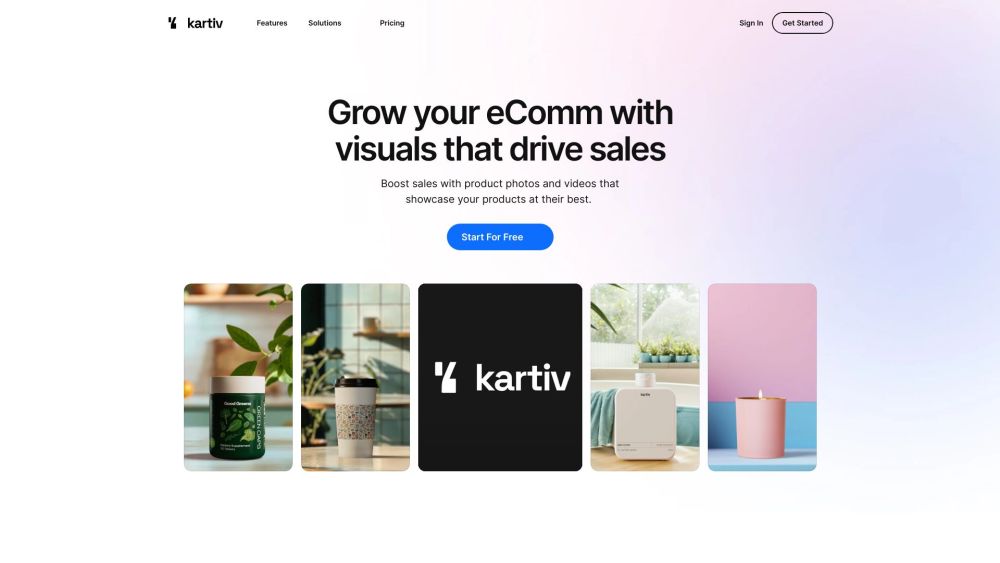 Kartiv Website screenshot