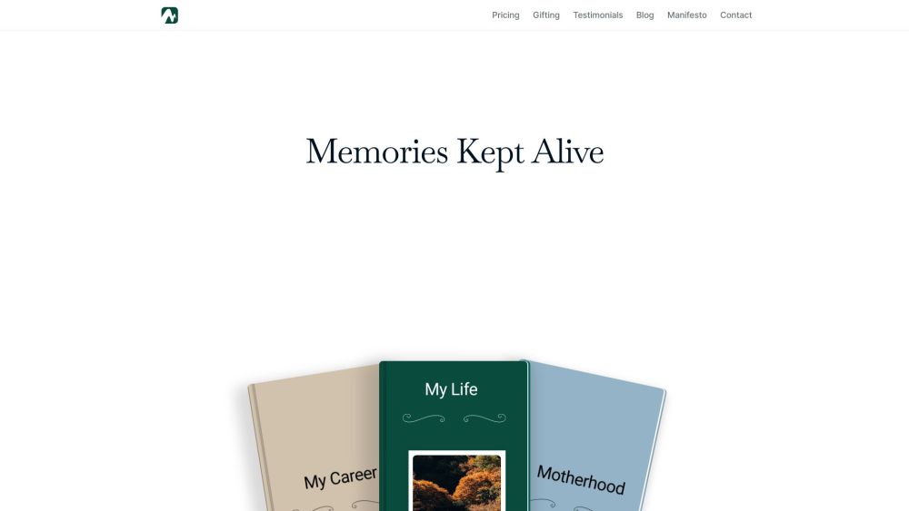 MemoryLane Website screenshot