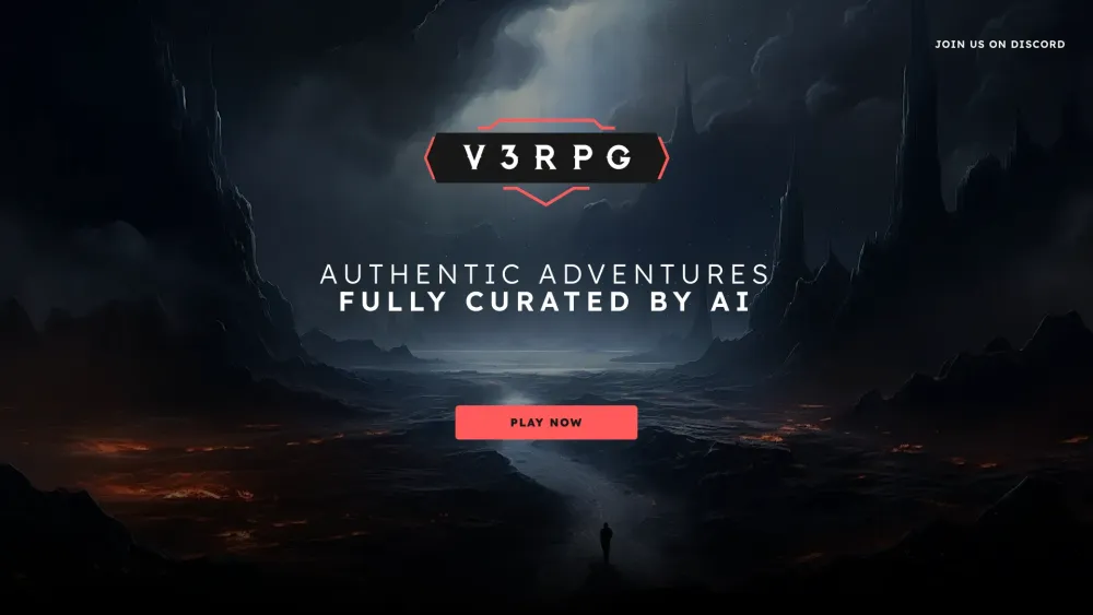 v3RPG Website screenshot