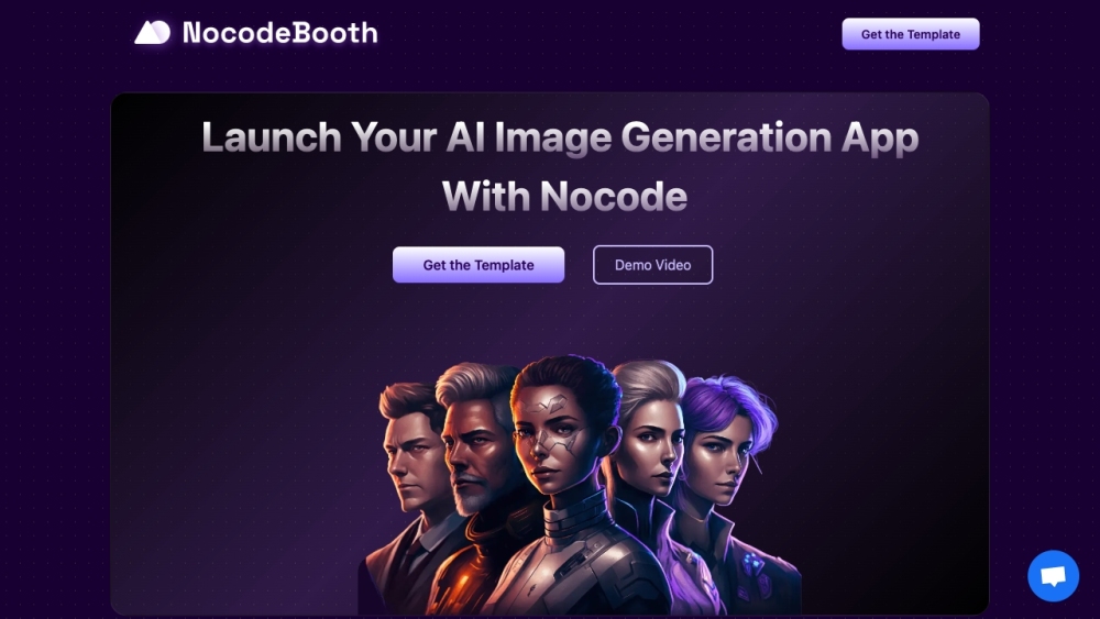 NocodeBooth Website screenshot