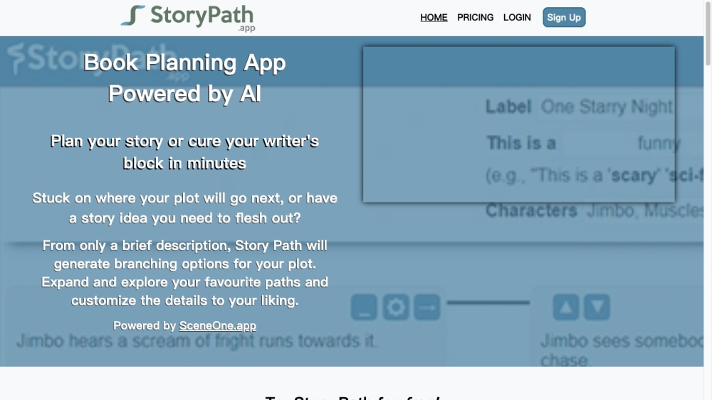 Story Path Website screenshot