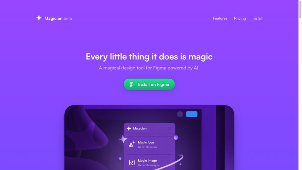 Magician for Figma Website screenshot