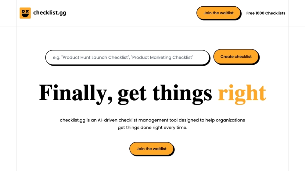 checklist.gg Website screenshot