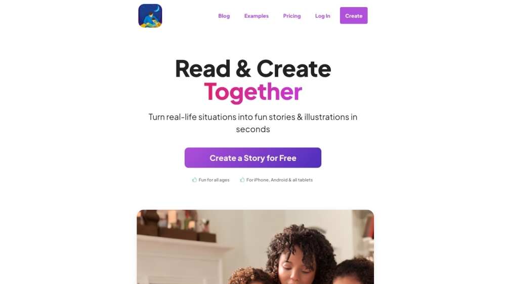 StoriesForKids.ai Website screenshot