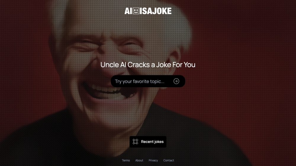 Make Uncle A.I. Crack a Joke For You Website screenshot