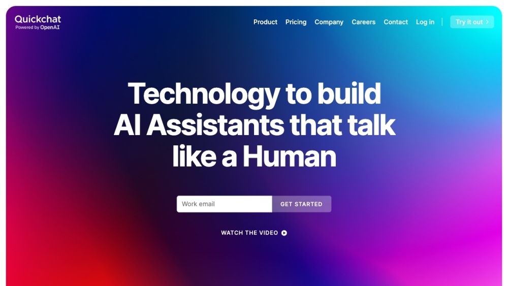 Quickchat AI Website screenshot