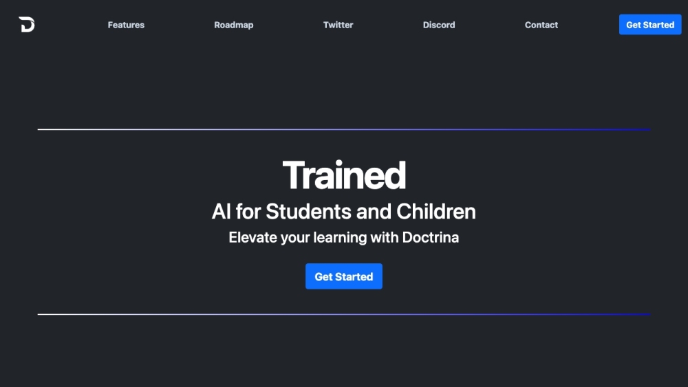 Doctrina | AI Education Suite Website screenshot