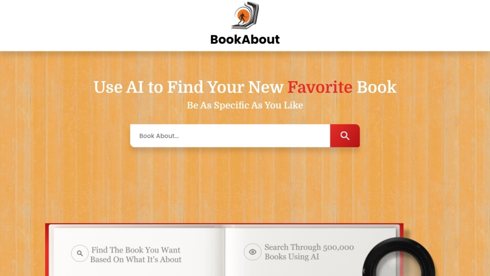 BookAbout Website screenshot