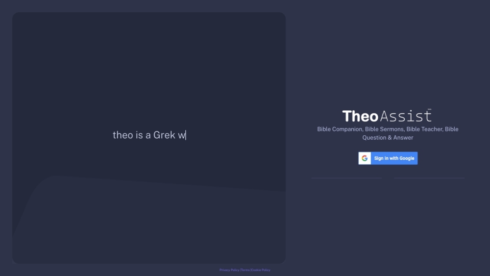 Theo Bible Website screenshot