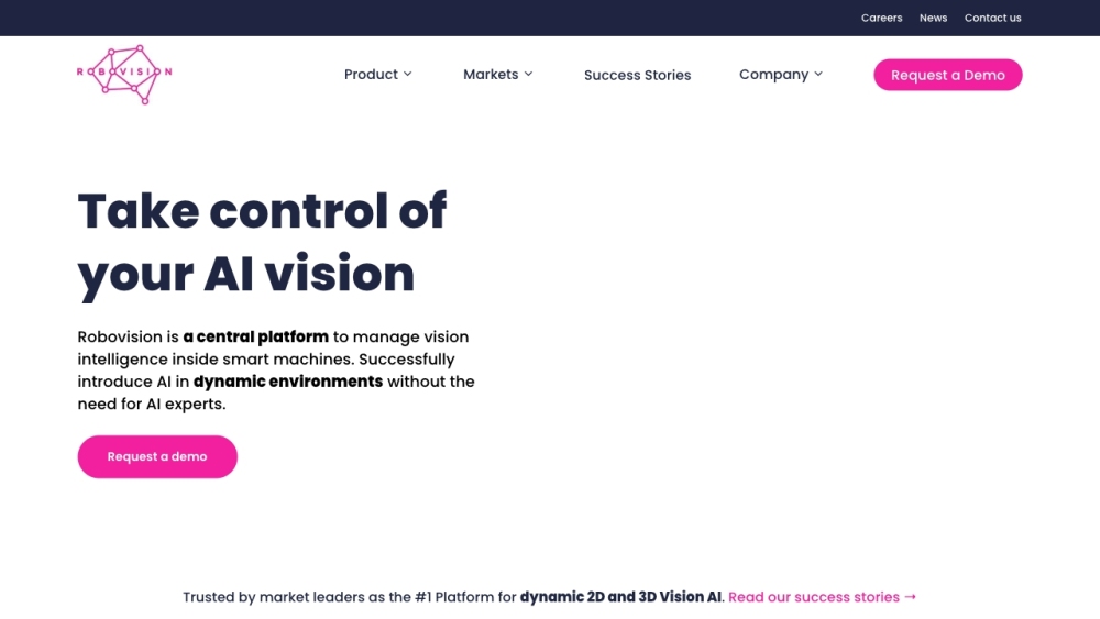 Robovision Website screenshot