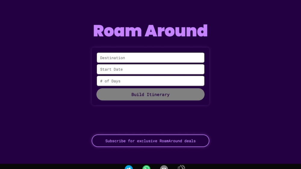 Roam Around Website screenshot