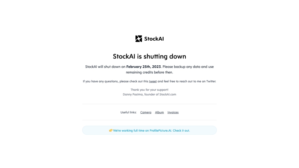 Stock AI Website screenshot