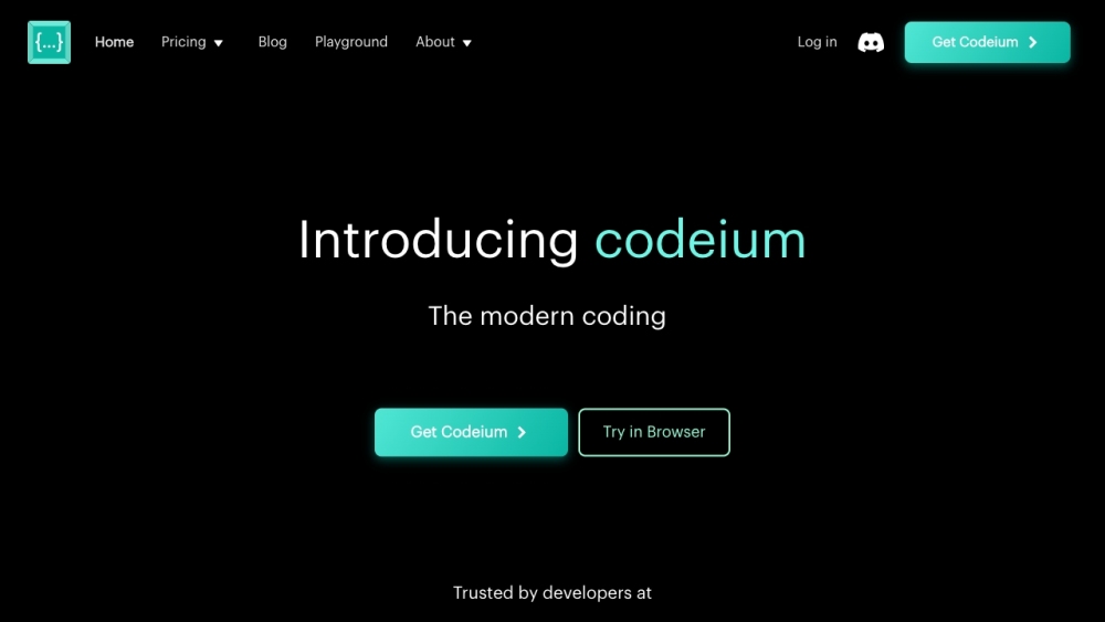 Codeium Website screenshot