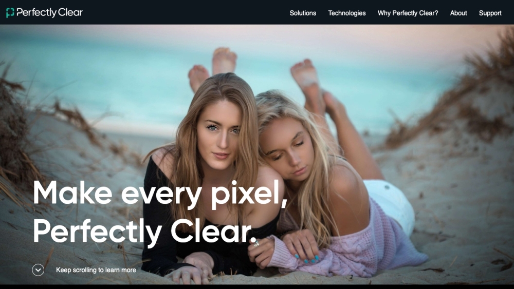 EyeQ | Creators of Perfectly Clear Website screenshot