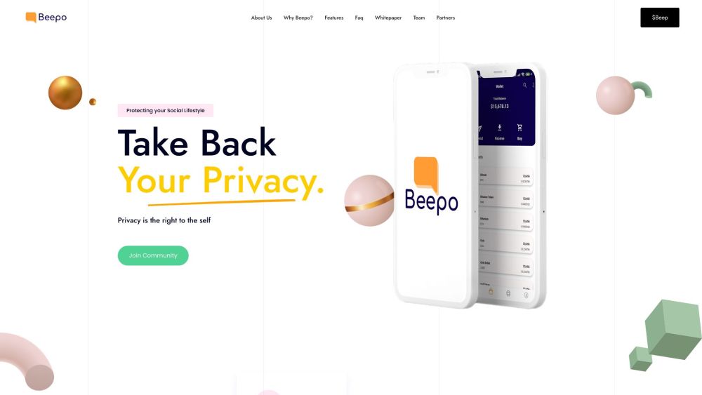 Beepo App Website screenshot